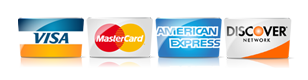 We Accept Major Credit Cards